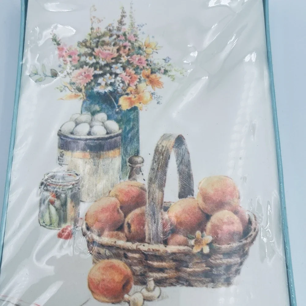 Hallmark Farmhouse Floral Fruit Pattern 8 Note Cards & Envelopes‎ Vintage New